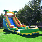 Tropical 11' x 36' Bounce House with Water Slide and Air Blower