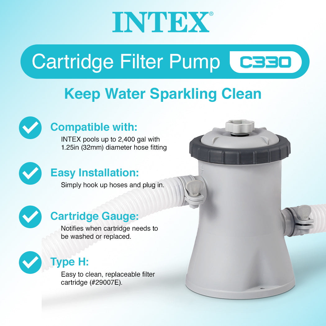 Intex 8ft x 30in Easy Set Inflatable Swimming Pool with 330 GPH Filter Pump — image 7