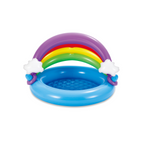 Summer Waves Inflatable Rainbow Baby Shade Kiddie Pool with Soft Cushioned Base — image 1