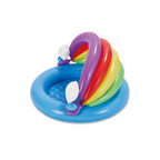 Summer Waves Inflatable Rainbow Baby Shade Kiddie Pool with Soft Cushioned Base — image 2