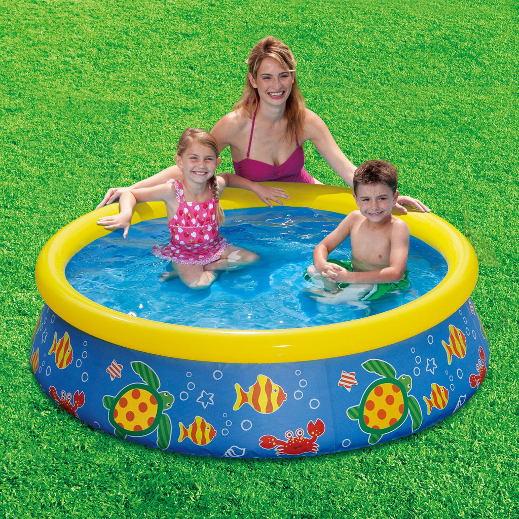 Summer Waves P1000515C167 5ft x 15in Inflatable Quick Set Pool w/ Ocean Print — image 2