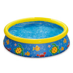 Summer Waves P1000515C167 5ft x 15in Inflatable Quick Set Pool w/ Ocean Print — image 1