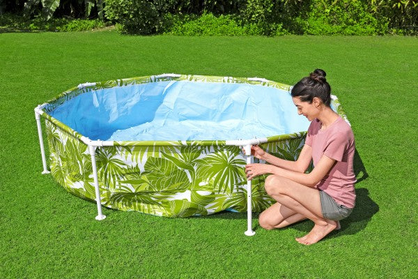 H2OGO! Kids Splash-in-Shade Round Above Ground Pool with Canopy Sunshade, Green — image 9