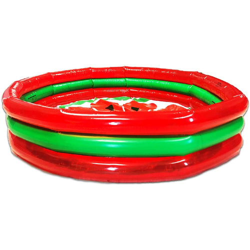 Hoovy 59 Inch 53 Gallon 3 Ring Watermelon Inflatable Kiddie Swimming Pool Set — image 2